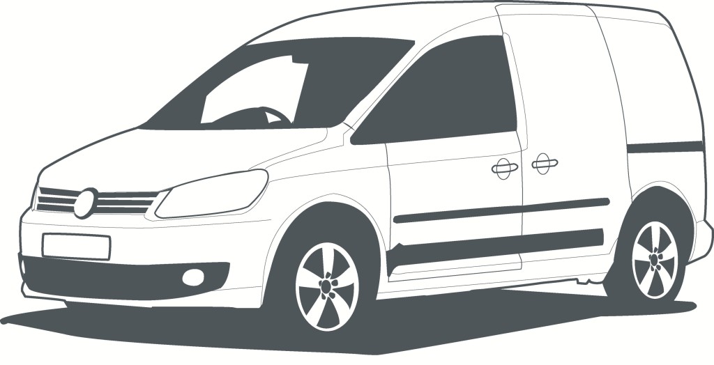 Van - VW caddy lien drawing