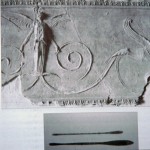 Roman pargeting and tool