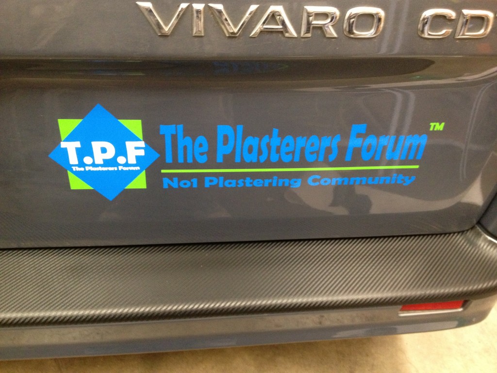 The PLasterers Forum Van Sticker