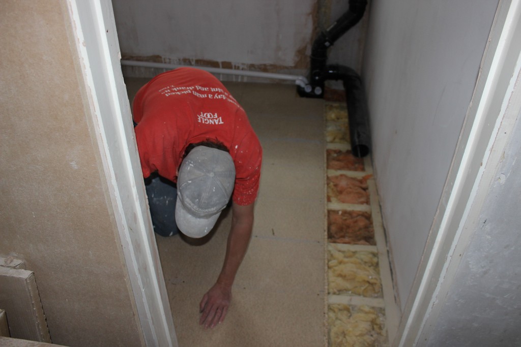 Laying Bathroom Floor