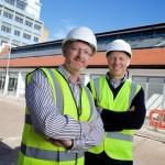 Eurocell Sneinton Market - Darren Scarborough (left) and Ian Hartshorne, MD, Derbyshire Floorcraft (right)