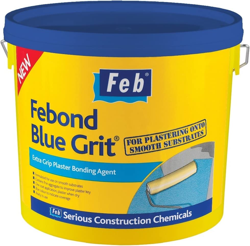 Febond Blue Grit is Perfect to use for plastering over tiles